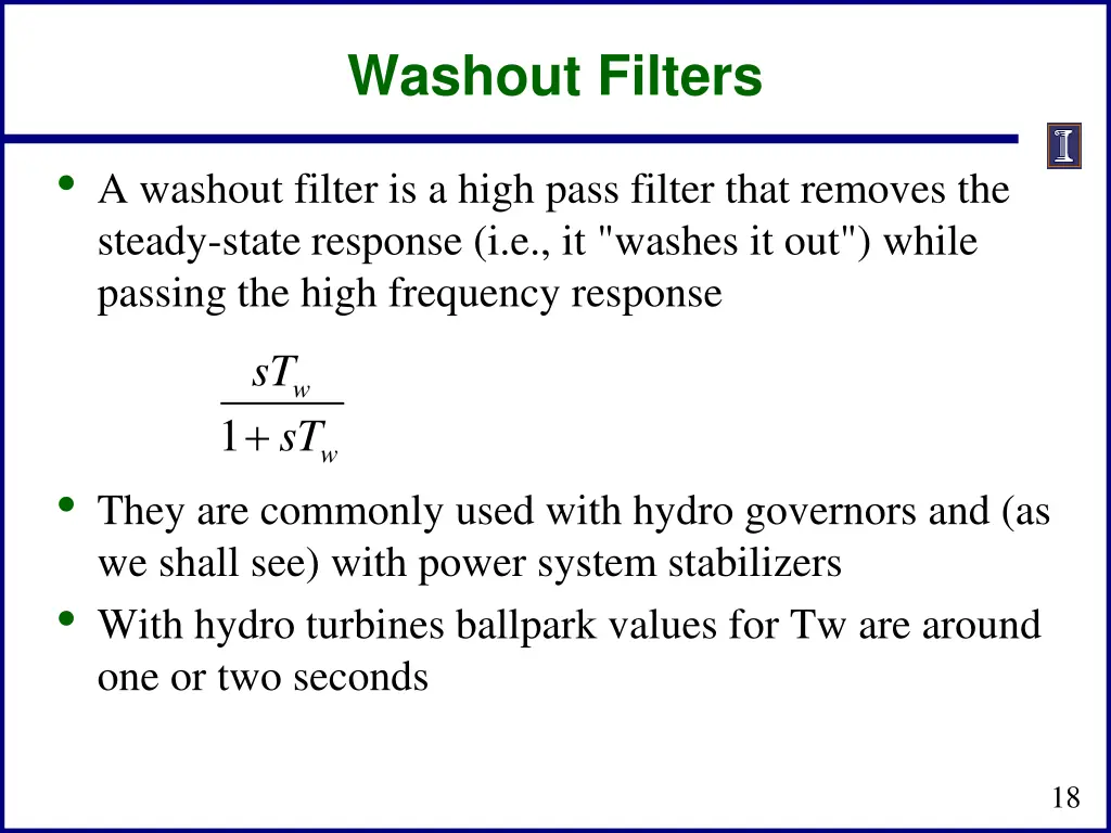 washout filters