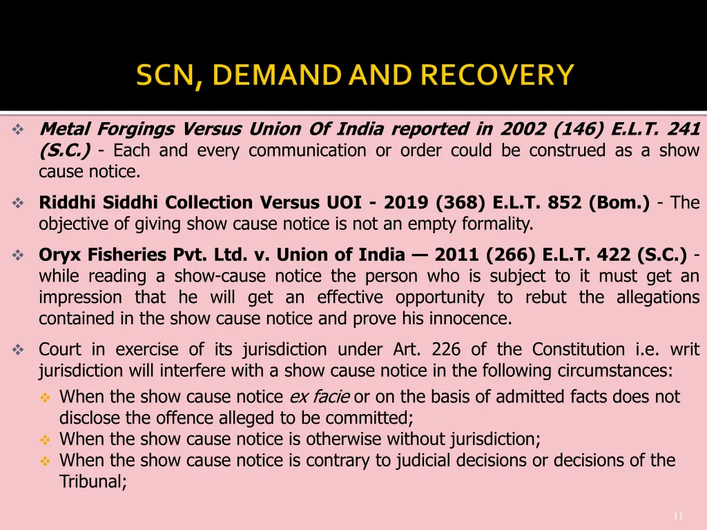 metal forgings versus union of india reported