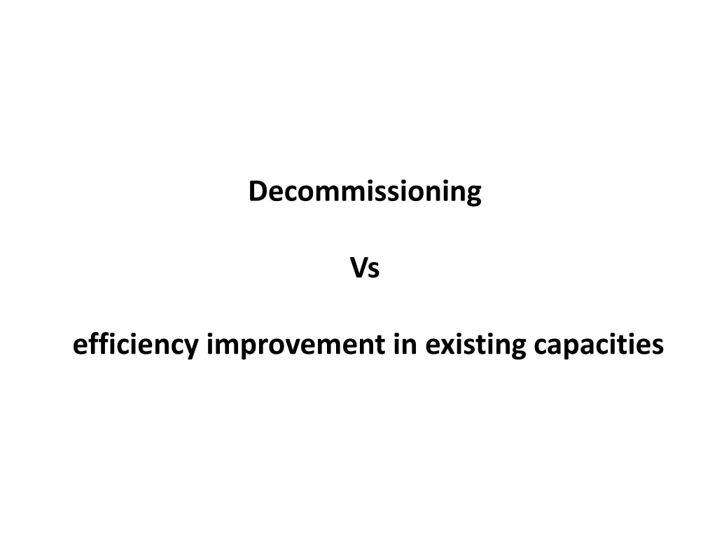 decommissioning