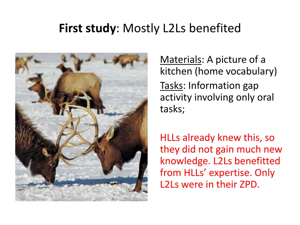 first study mostly l2ls benefited