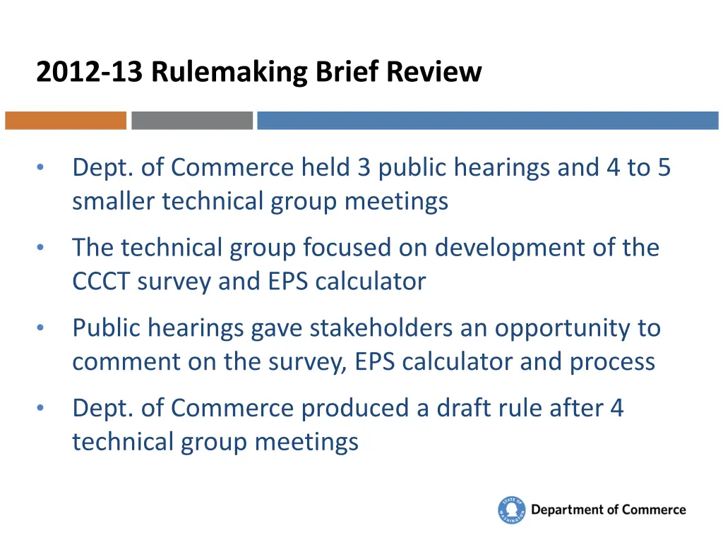 2012 13 rulemaking brief review