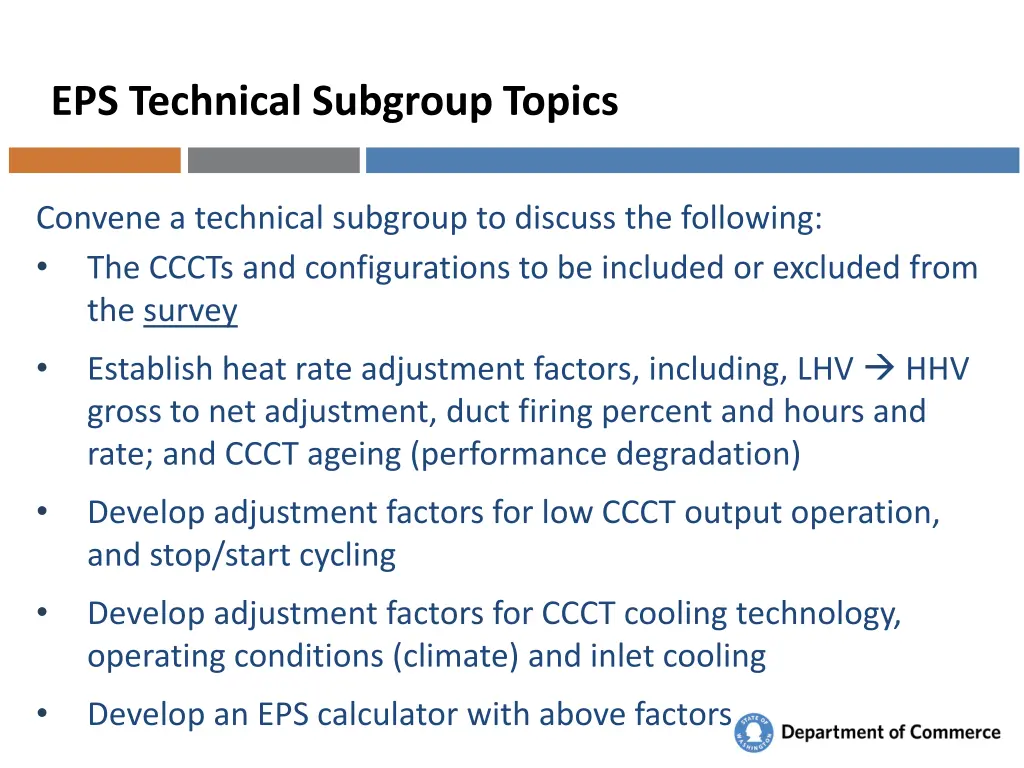 eps technical subgroup topics