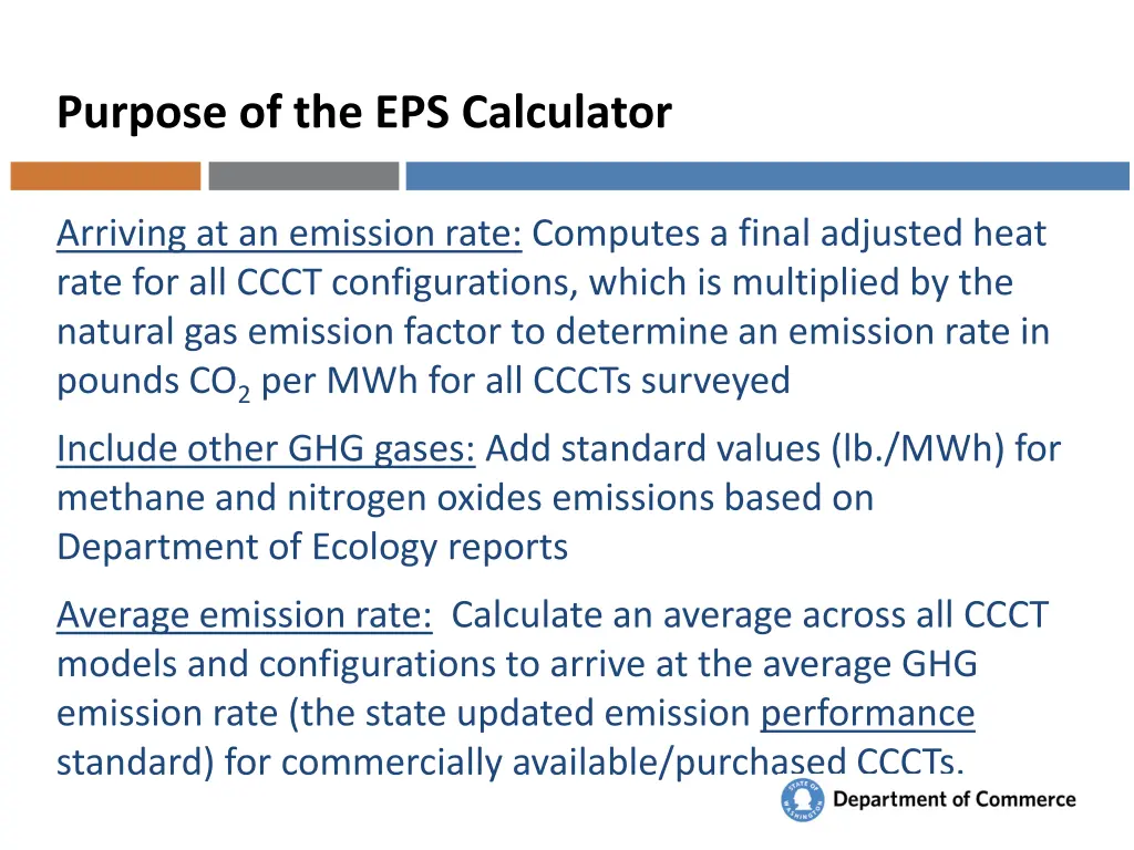 purpose of the eps calculator