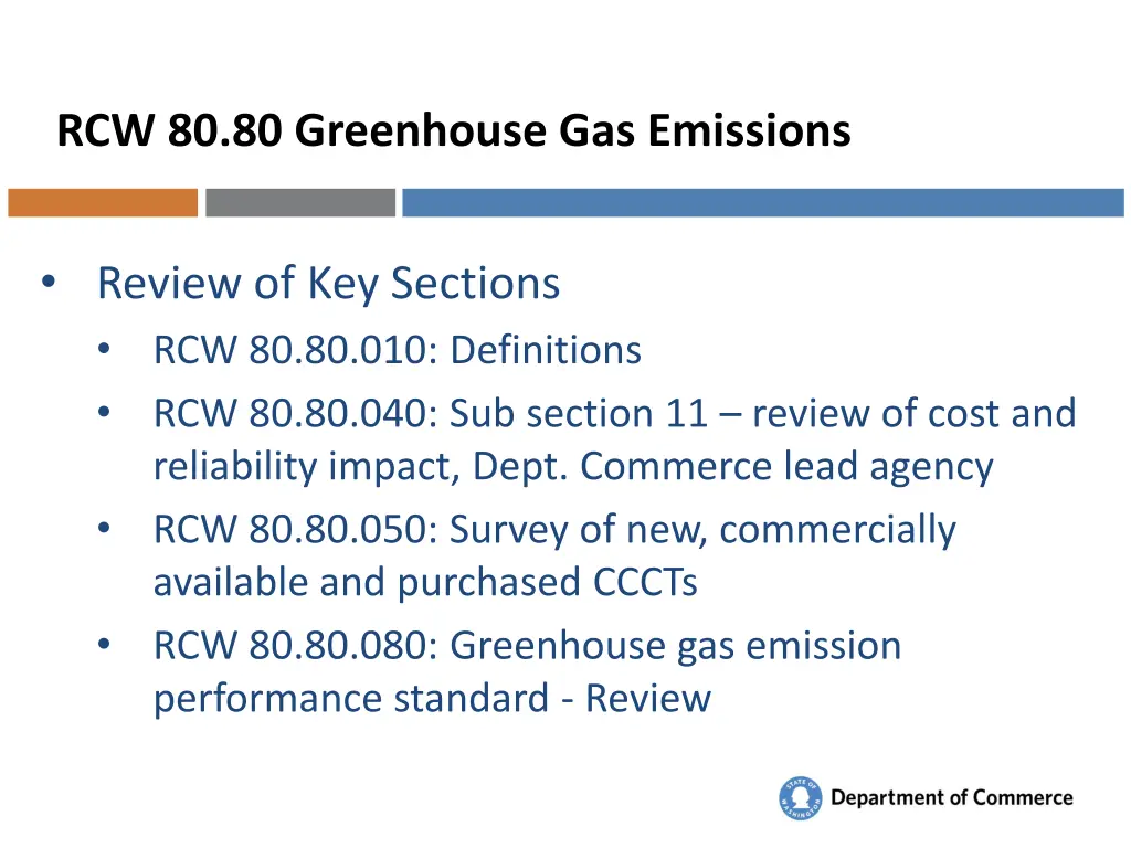 rcw 80 80 greenhouse gas emissions