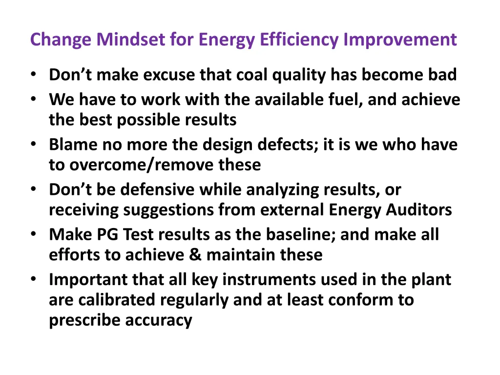 change mindset for energy efficiency improvement