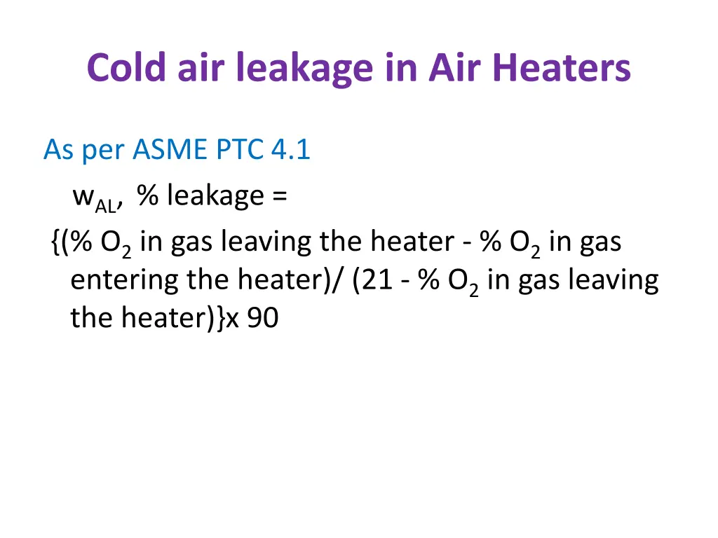 cold air leakage in air heaters