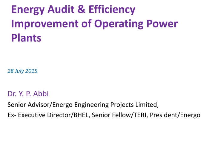 energy audit efficiency improvement of operating