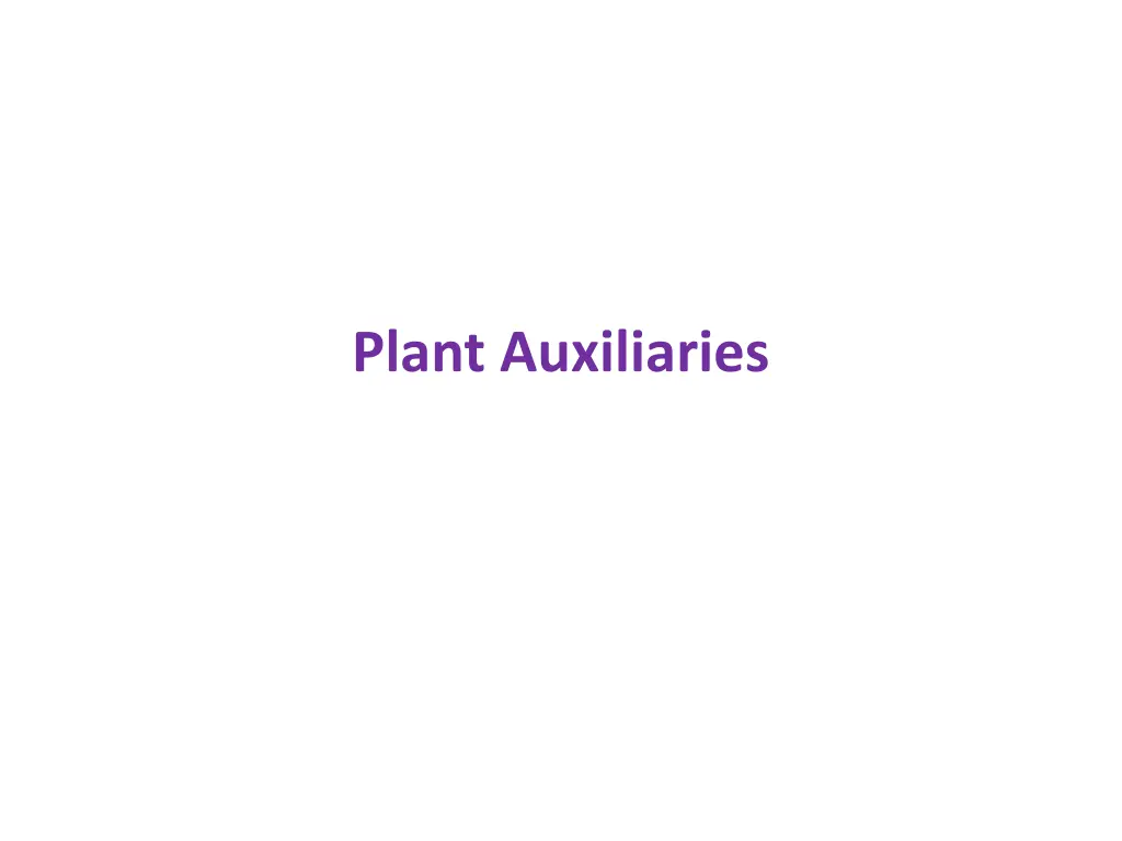 plant auxiliaries