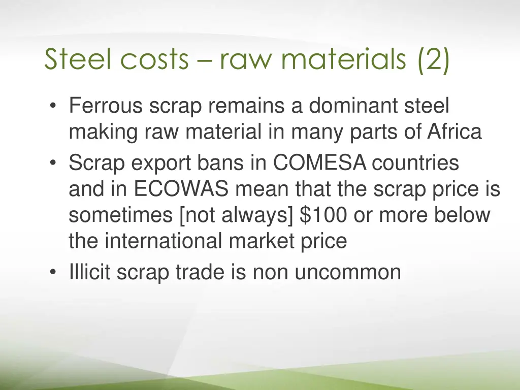 steel costs raw materials 2