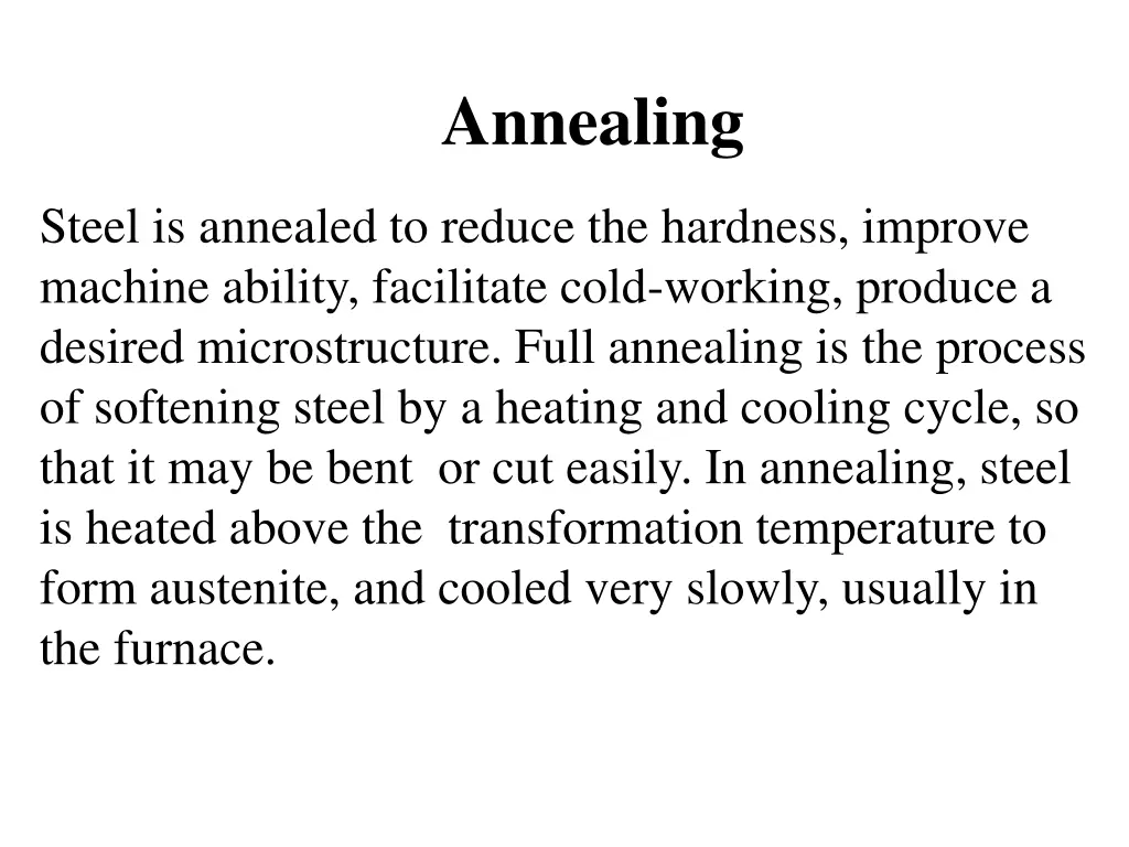 annealing