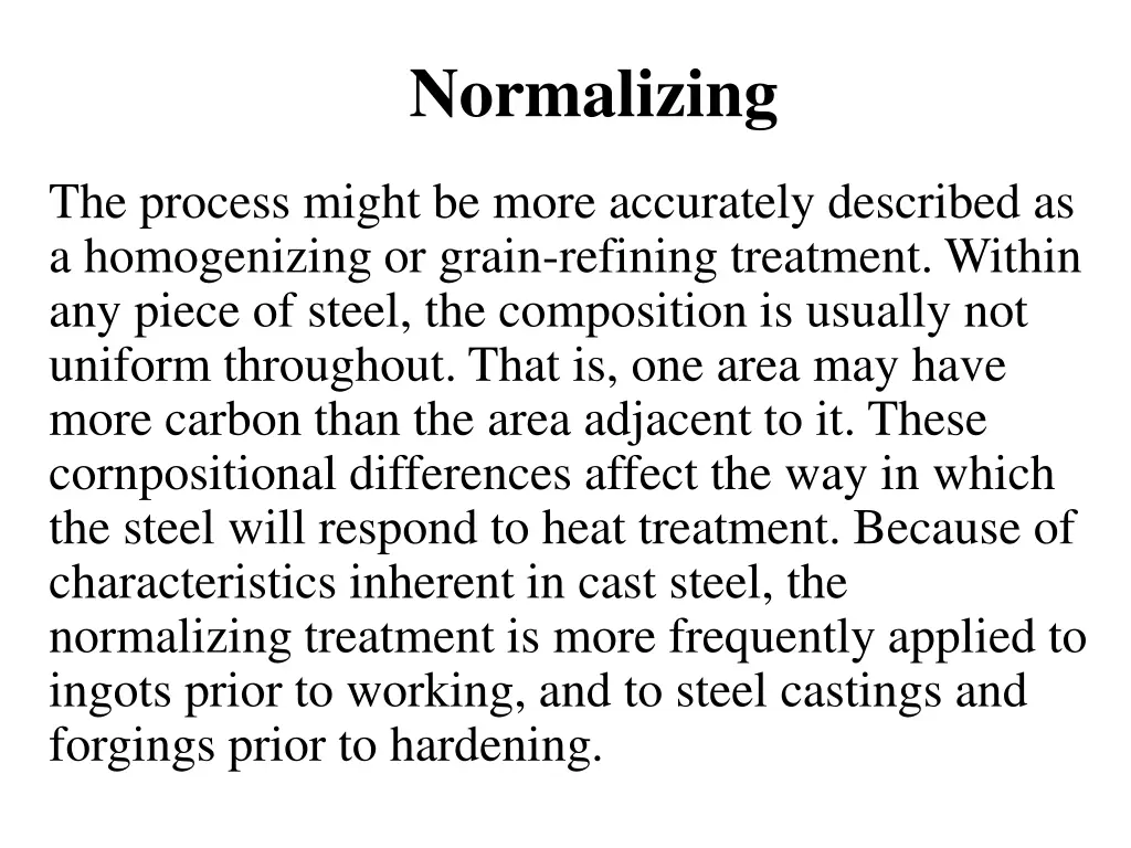 normalizing 1