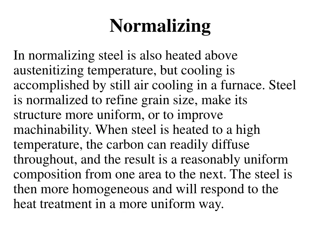 normalizing