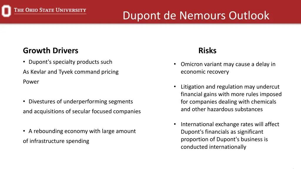 dupont de nemours outlook