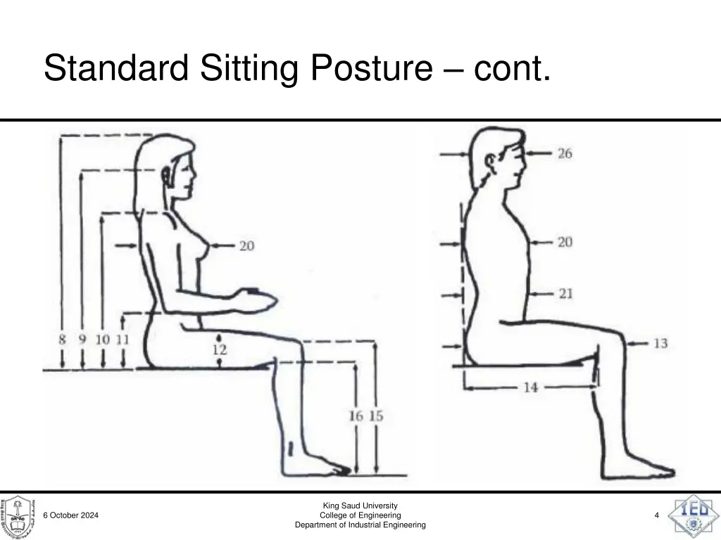 standard sitting posture cont