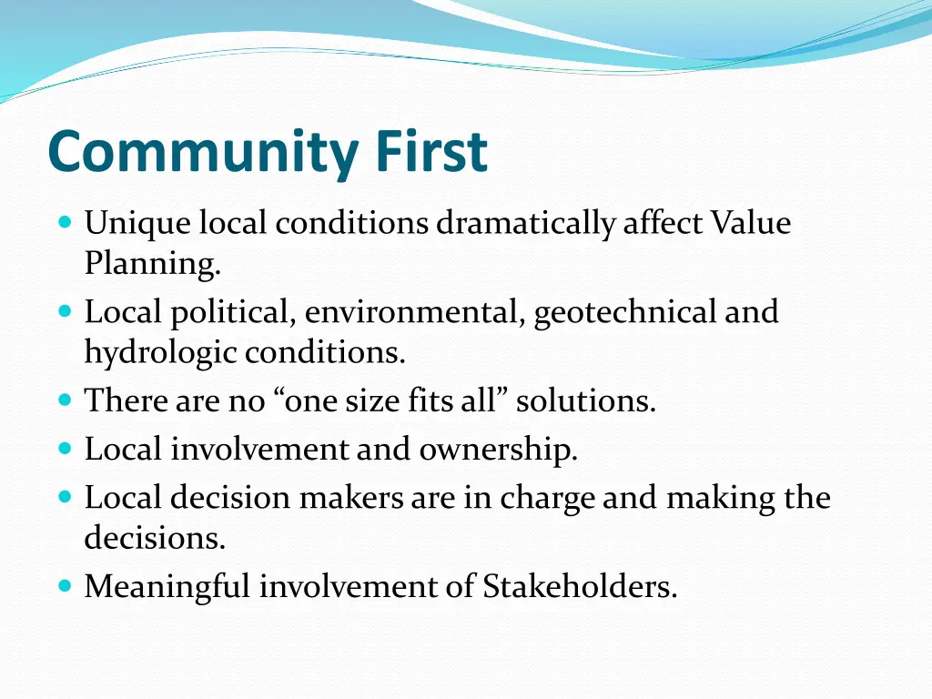 community first