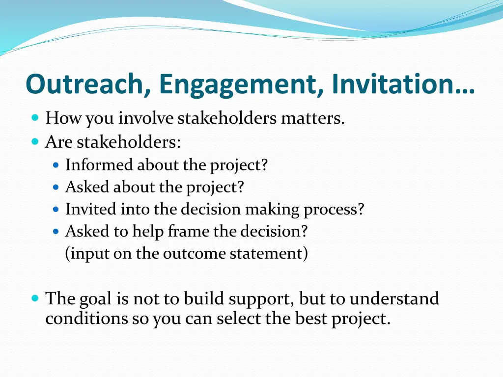 outreach engagement invitation how you involve