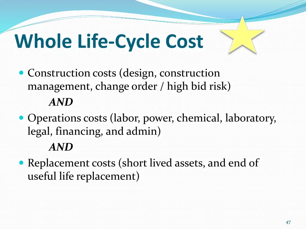 whole life cycle cost