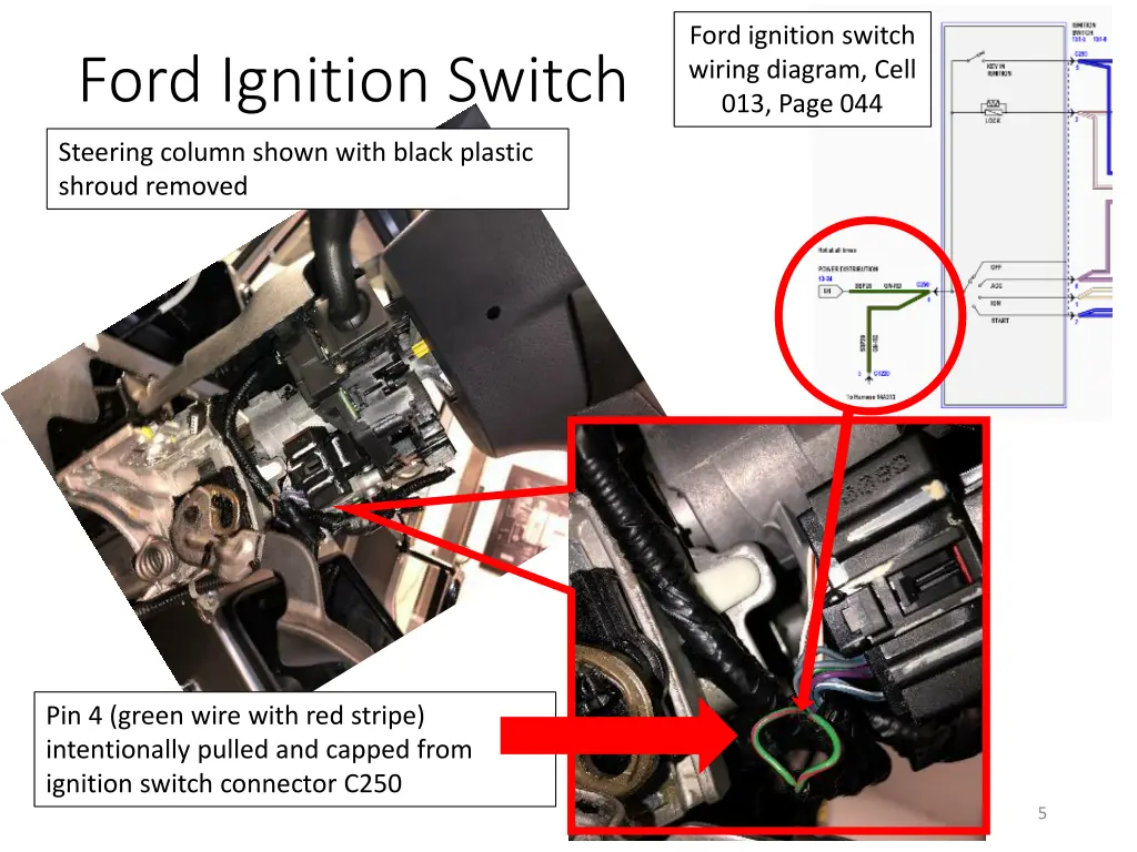 ford ignition switch wiring diagram cell 013 page