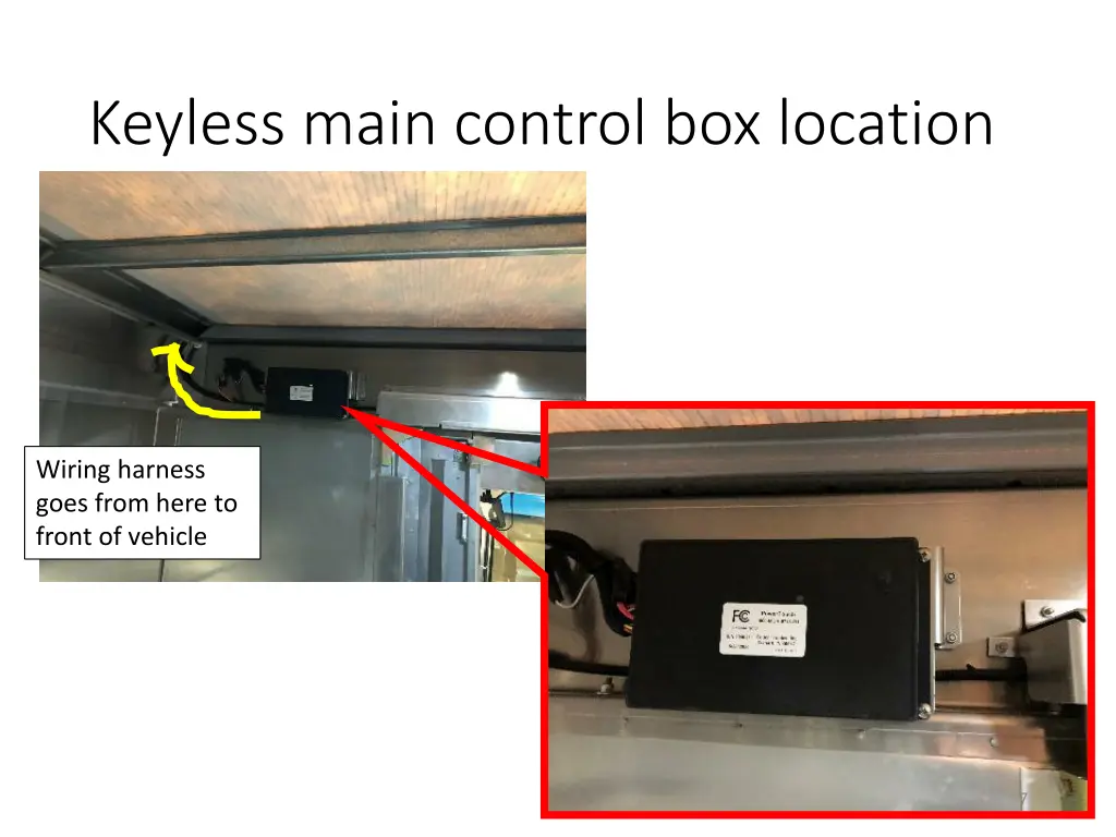 keyless main control box location