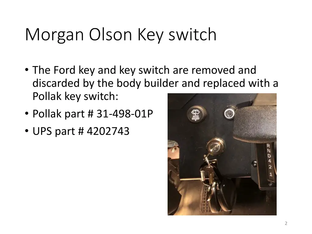 morgan olson key switch