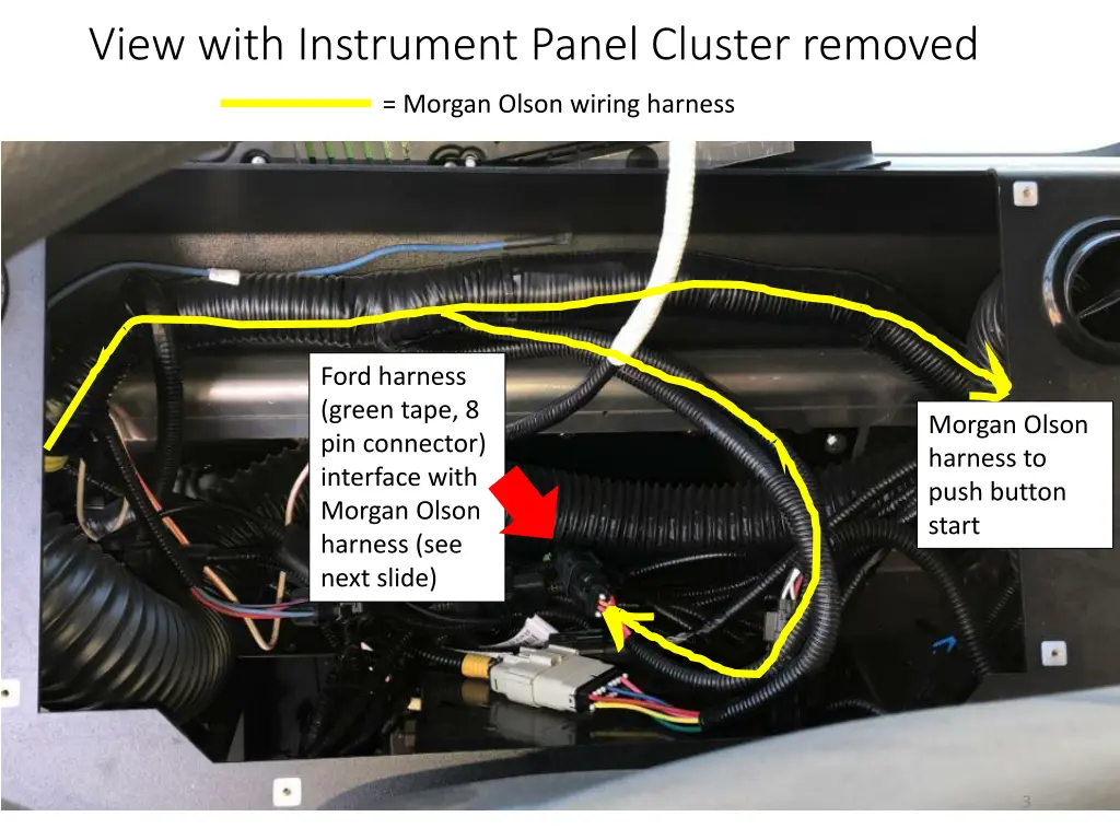 view with instrument panel cluster removed