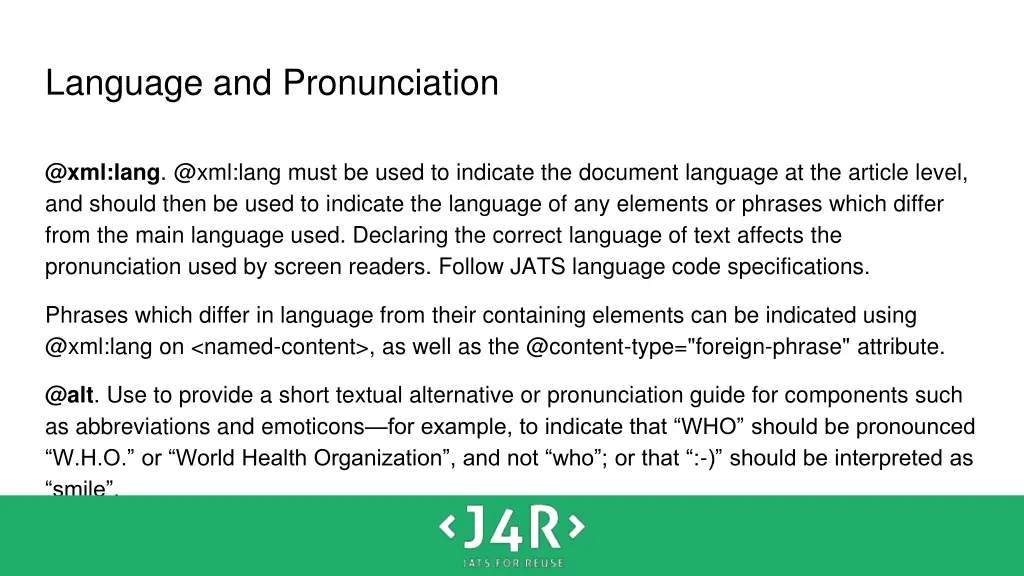 language and pronunciation