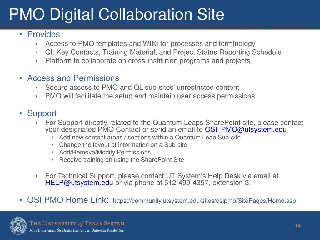 pmo digital collaboration site