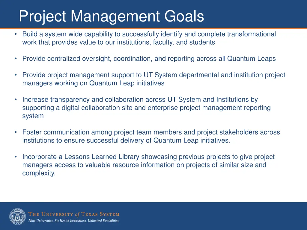 project management goals