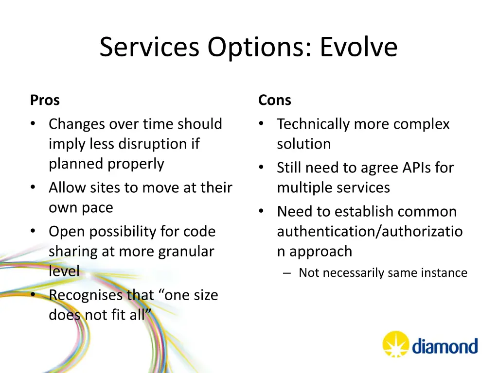 services options evolve