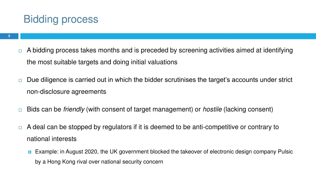 bidding process