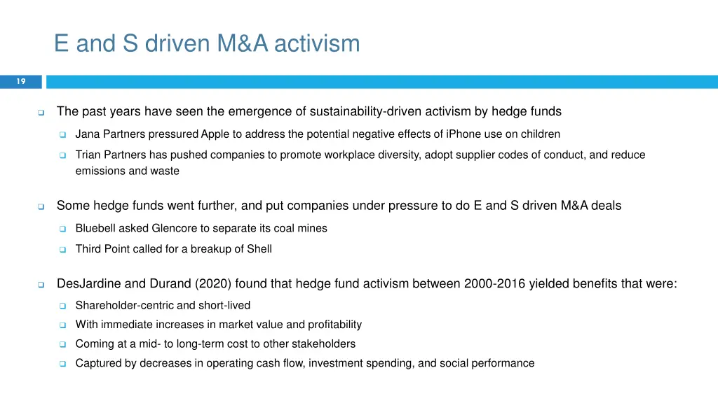 e and s driven m a activism