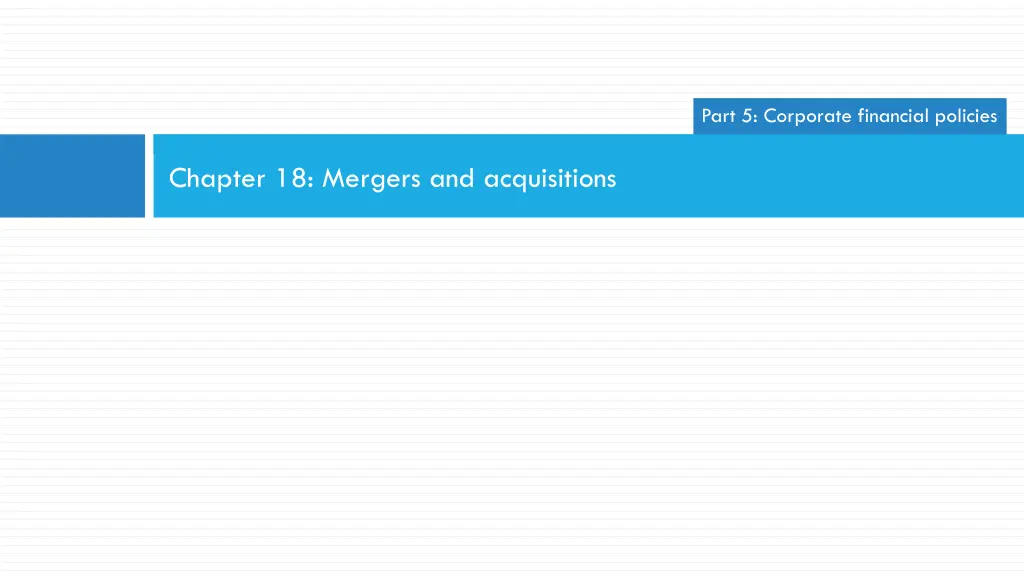 part 5 corporate financial policies