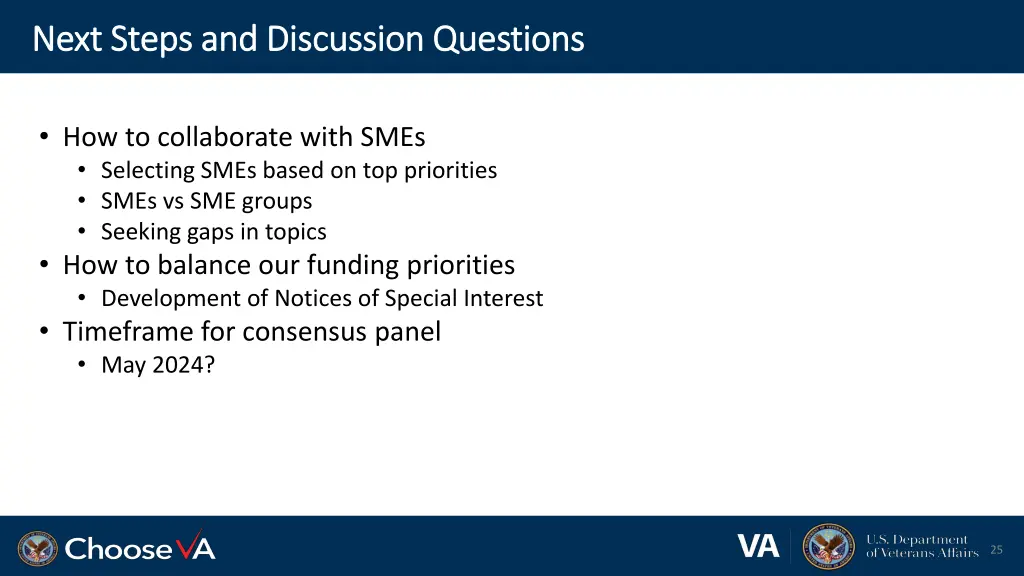 next steps and discussion questions next steps