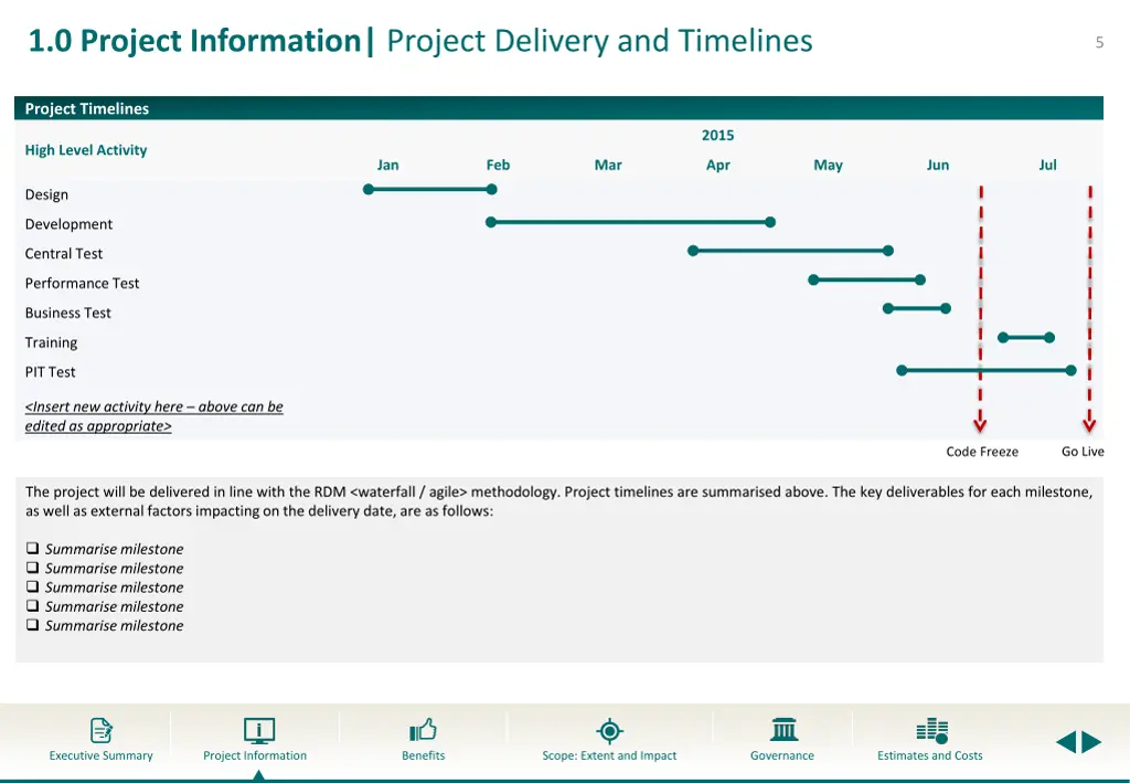 1 0 project information project delivery