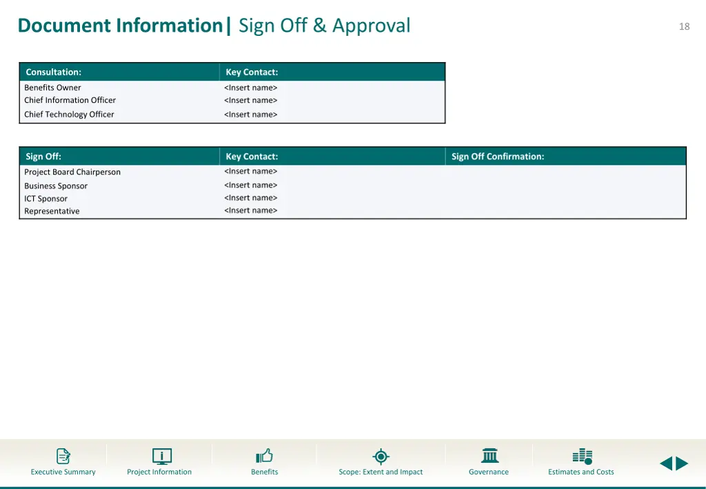 document information sign off approval