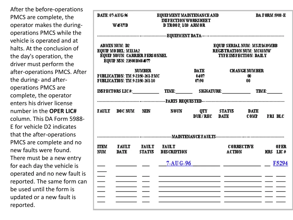 after the before operations pmcs are complete