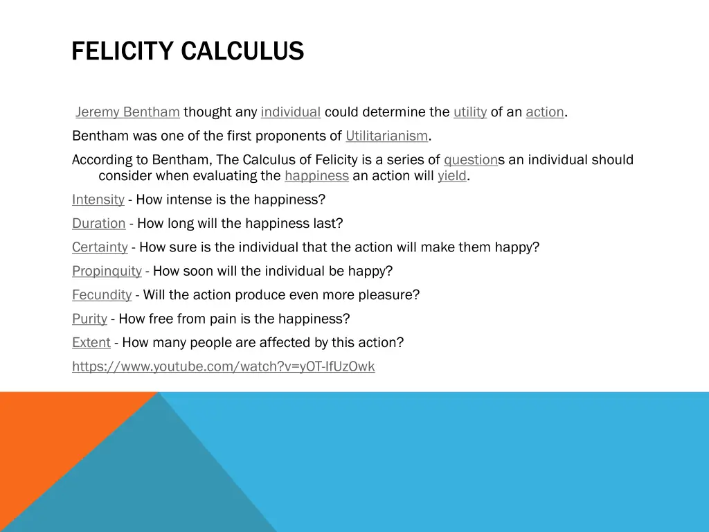 felicity calculus