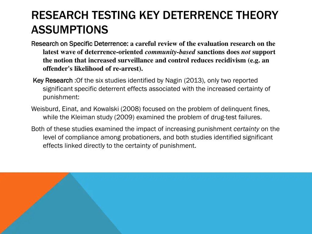 research testing key deterrence theory 1