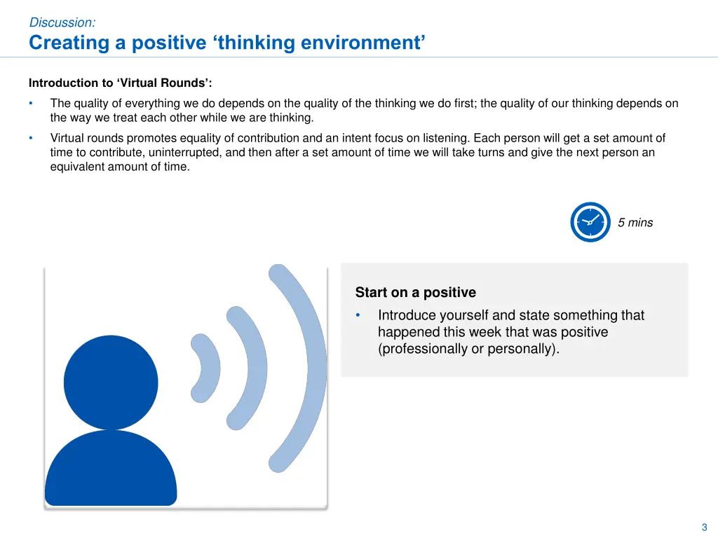 discussion creating a positive thinking