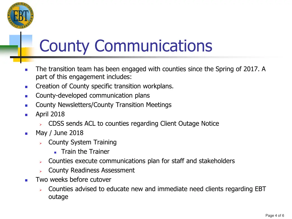 county communications