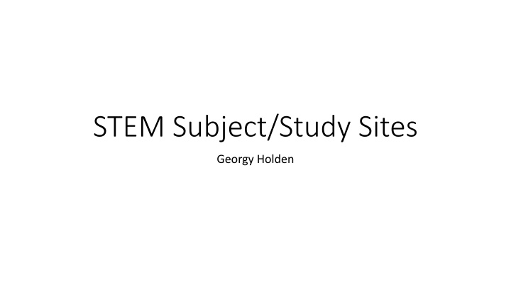 stem subject study sites