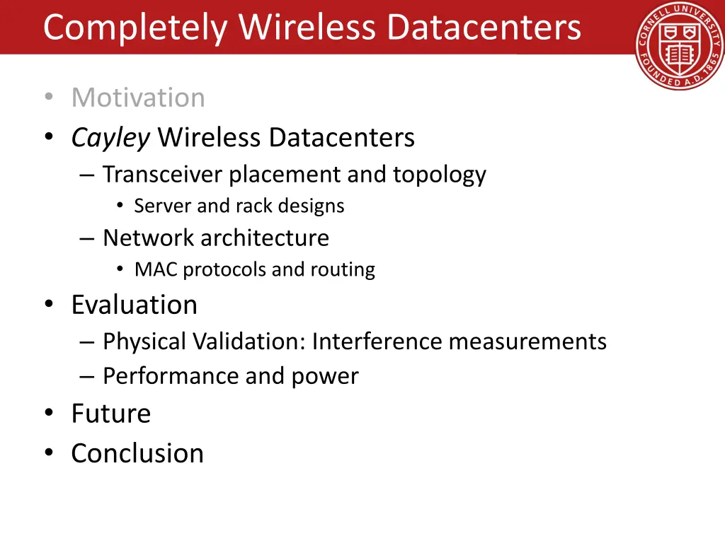 completely wireless datacenters