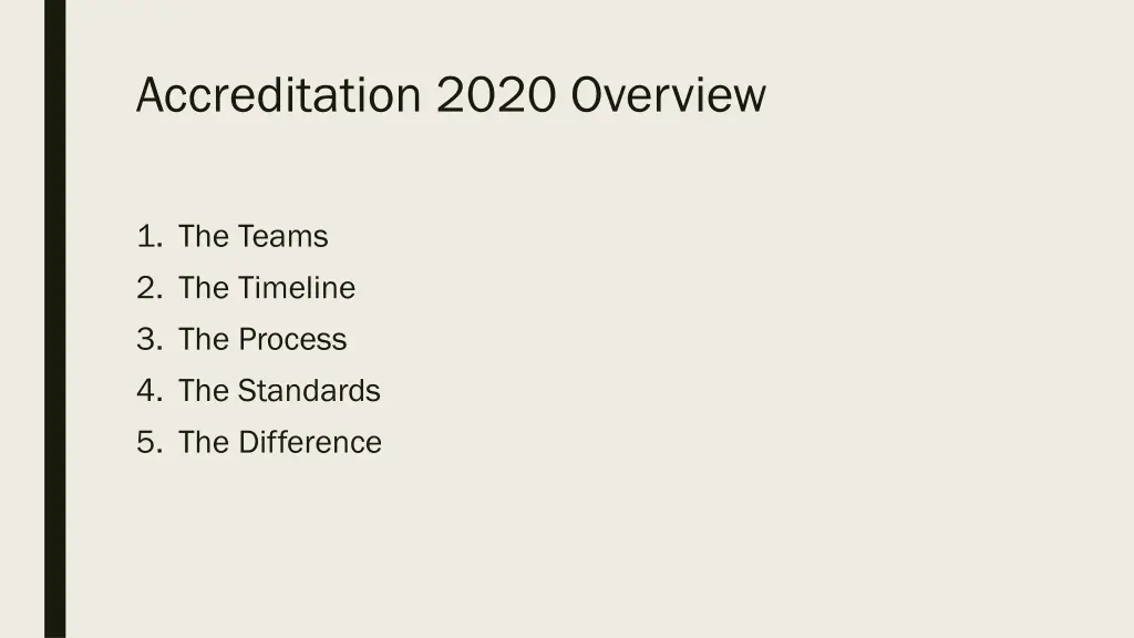 accreditation 2020 overview