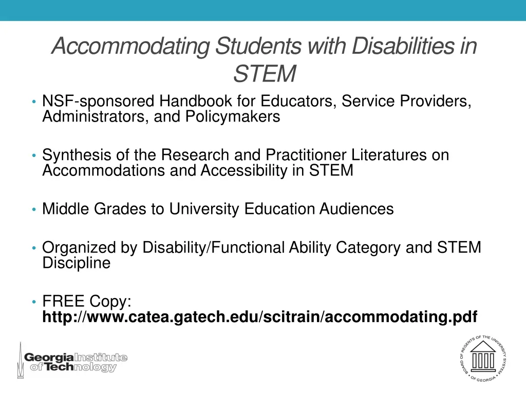 accommodating students with disabilities in stem