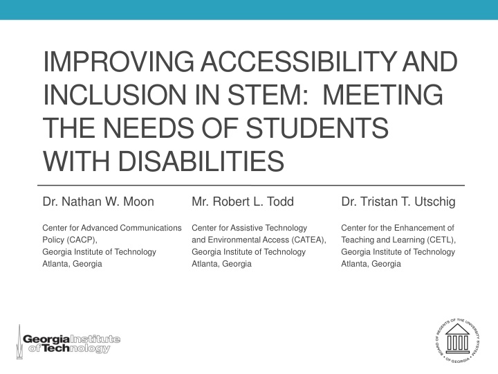 improving accessibility and inclusion in stem