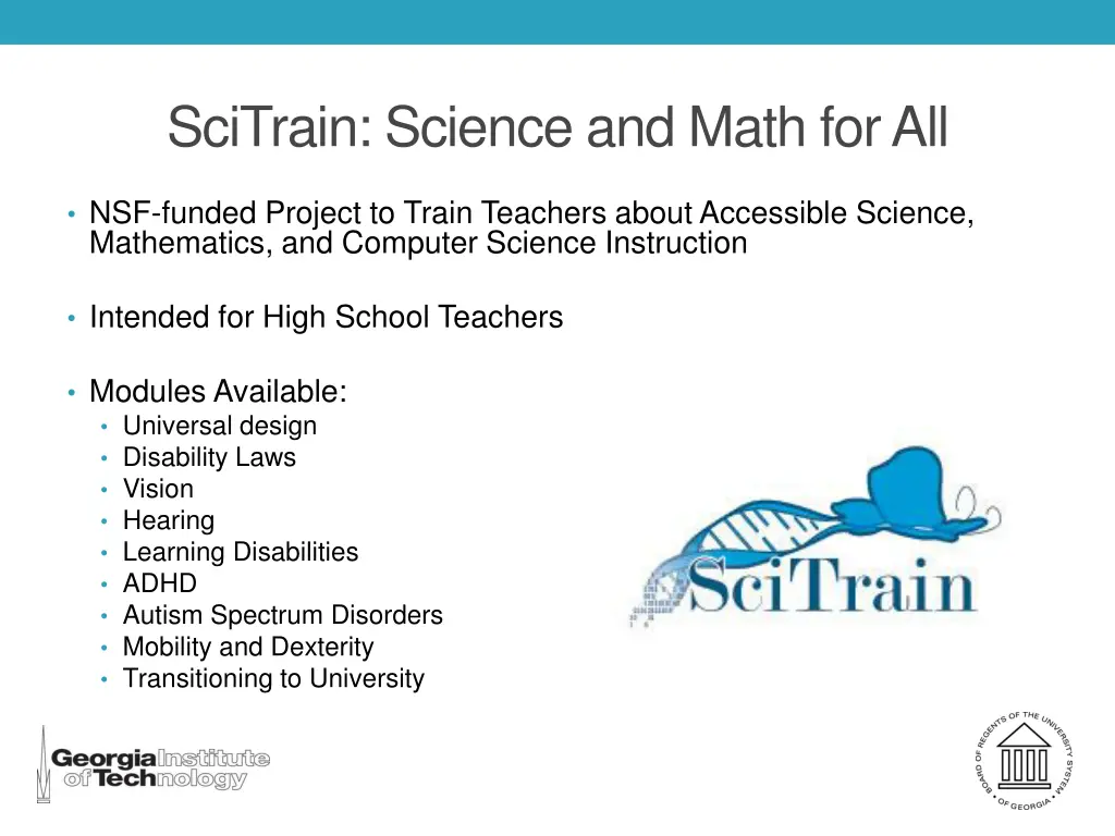 scitrain science and math for all