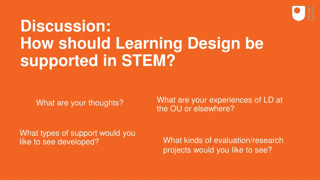 discussion how should learning design