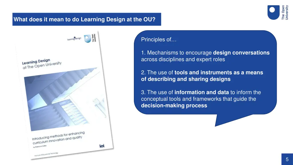 what does it mean to do learning design at the ou