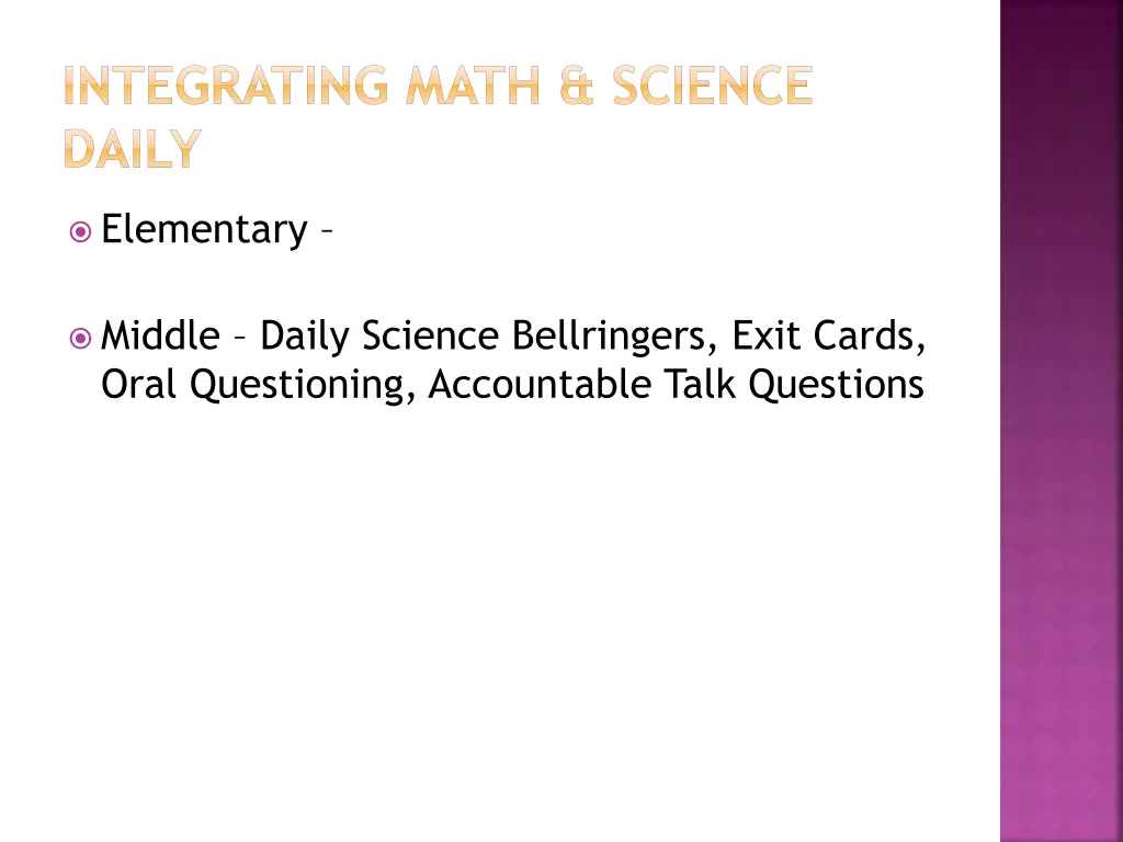 integrating math science daily