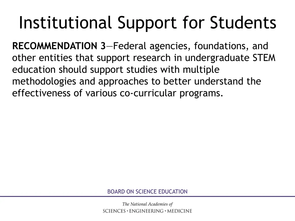 institutional support for students 1